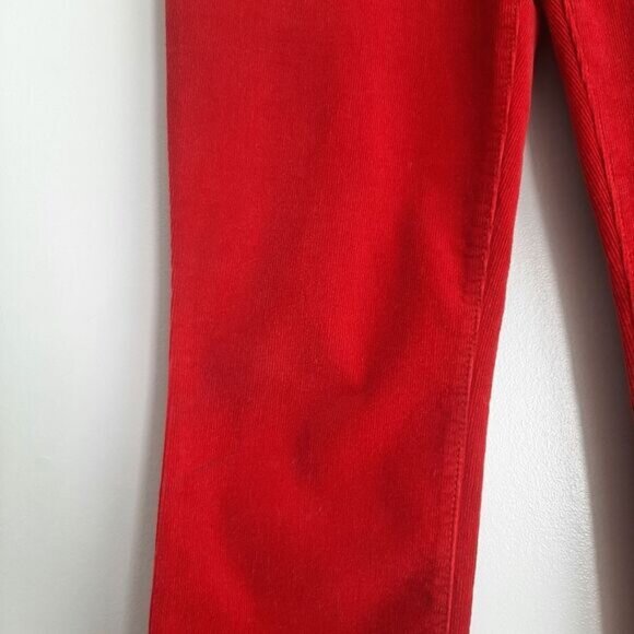 OLD NAVY Rockstar Thin Rib Velour Corduroy Skinny Pants Red Sz 2 Flawed - Picture 11 of 16